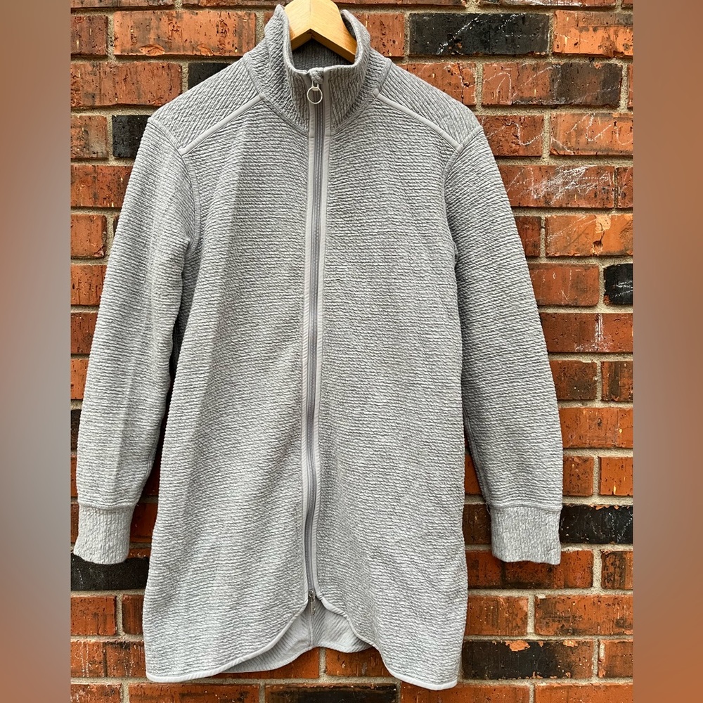 Grey Textured Lululemon Zip Up